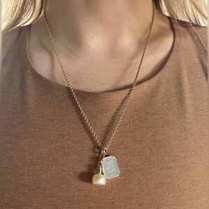 Palm Sunday “Vessel” Charm with 14k Gold and Freshwater Pearl